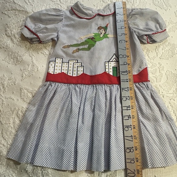 Girls Dress VTG Peter Pan Disney Classic Film Character Sz 4T Polka Dots Rare‎ - Picture 4 of 5